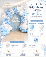 Kit décoration arche baby shower garçon