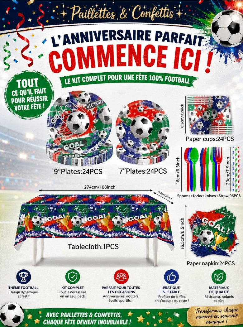kit décoration anniversaire foot