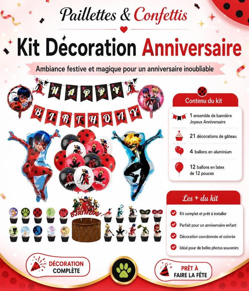 kit décoration anniversaire Miraculous