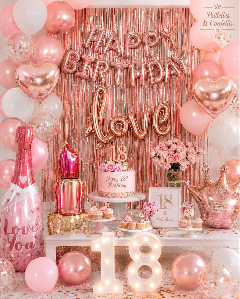 Kit décoration anniversaire girly chic